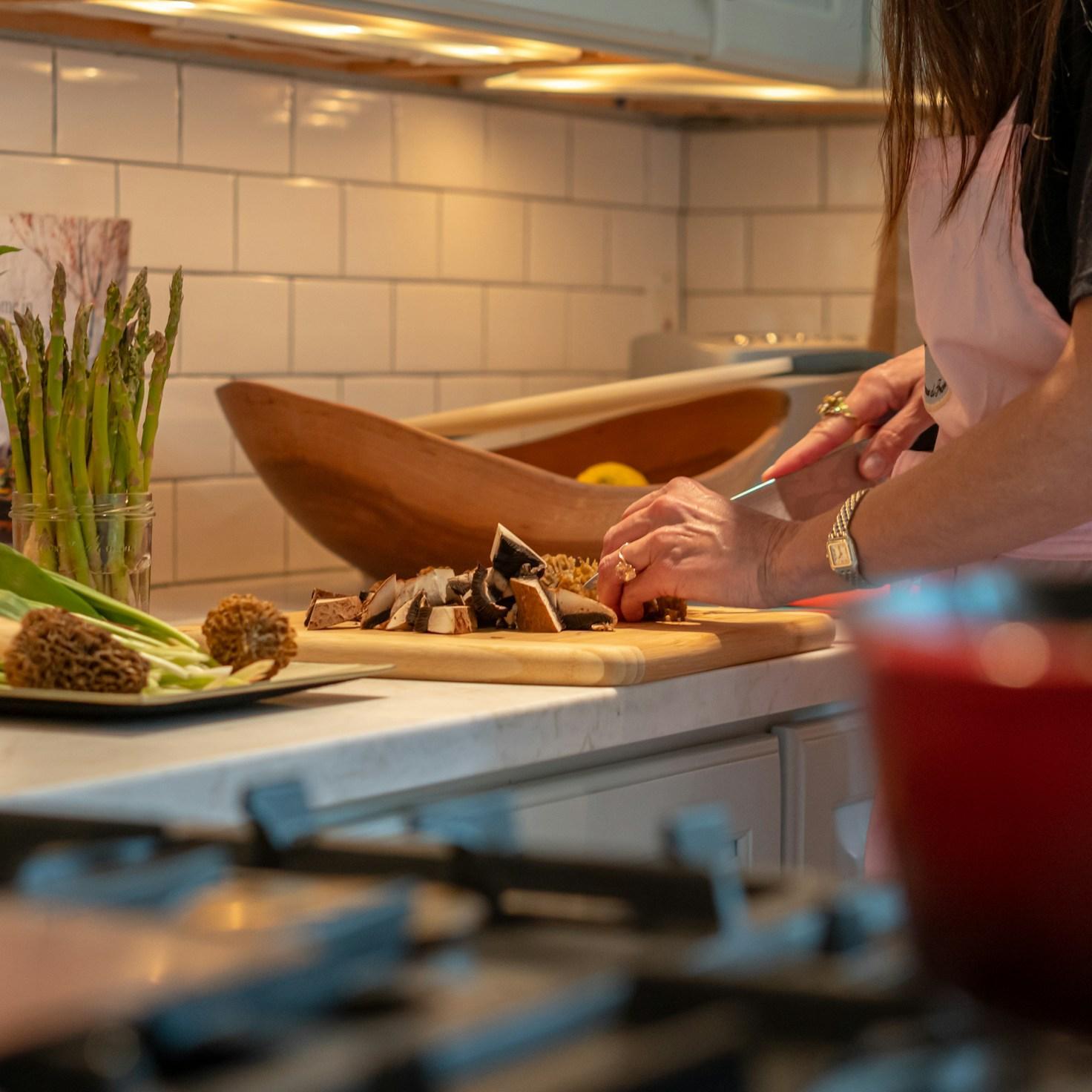 Ingredients prepared for a simple home dinner